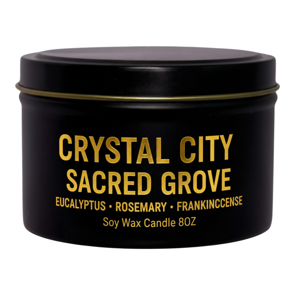 Sacred Grove Luxury Soy Wax Crystal Candle 8 oz - Picture 3 of 5